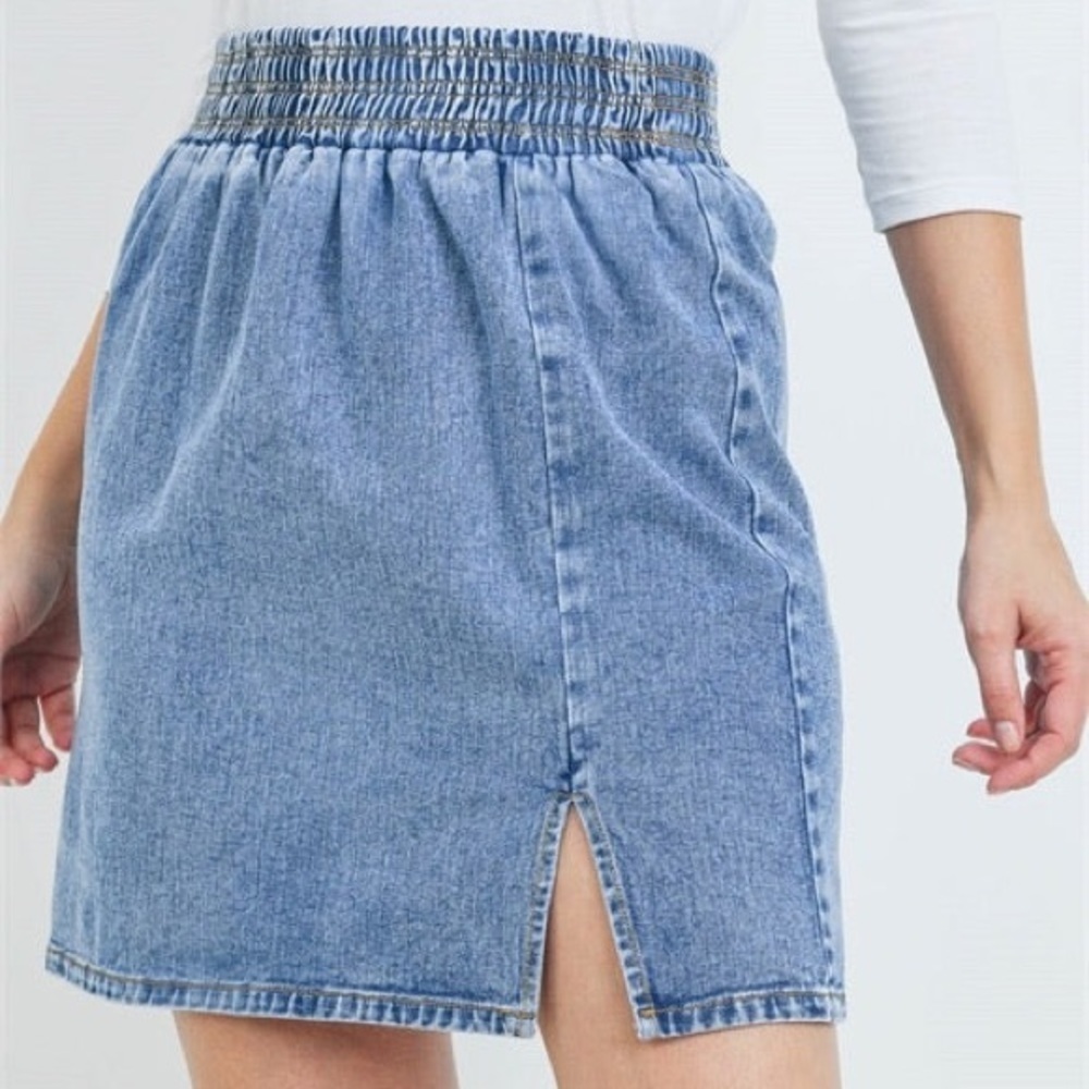 Distressed Jean Skirt